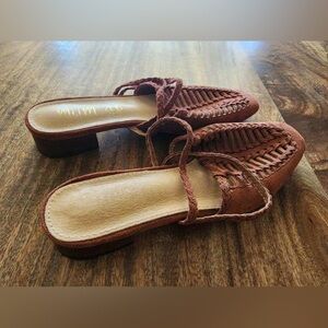 Mi.iM Brown Woven Mules